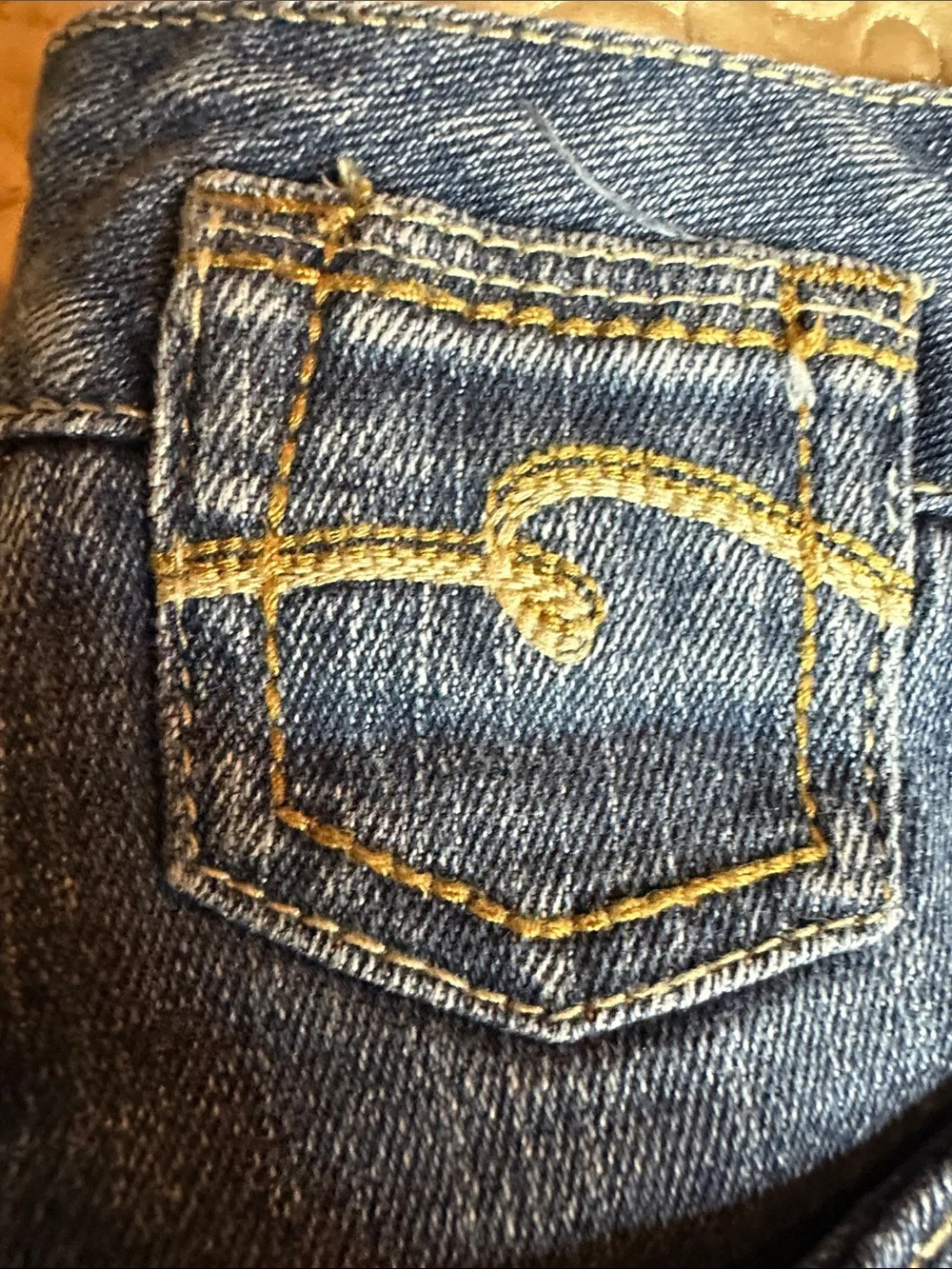 Justice Blue Denim Mini 14 Skirt with built in shorts Contrast Stitching
